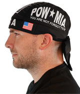 Classic Skull Cap - Screen Printed POW MIA with Flag on Black