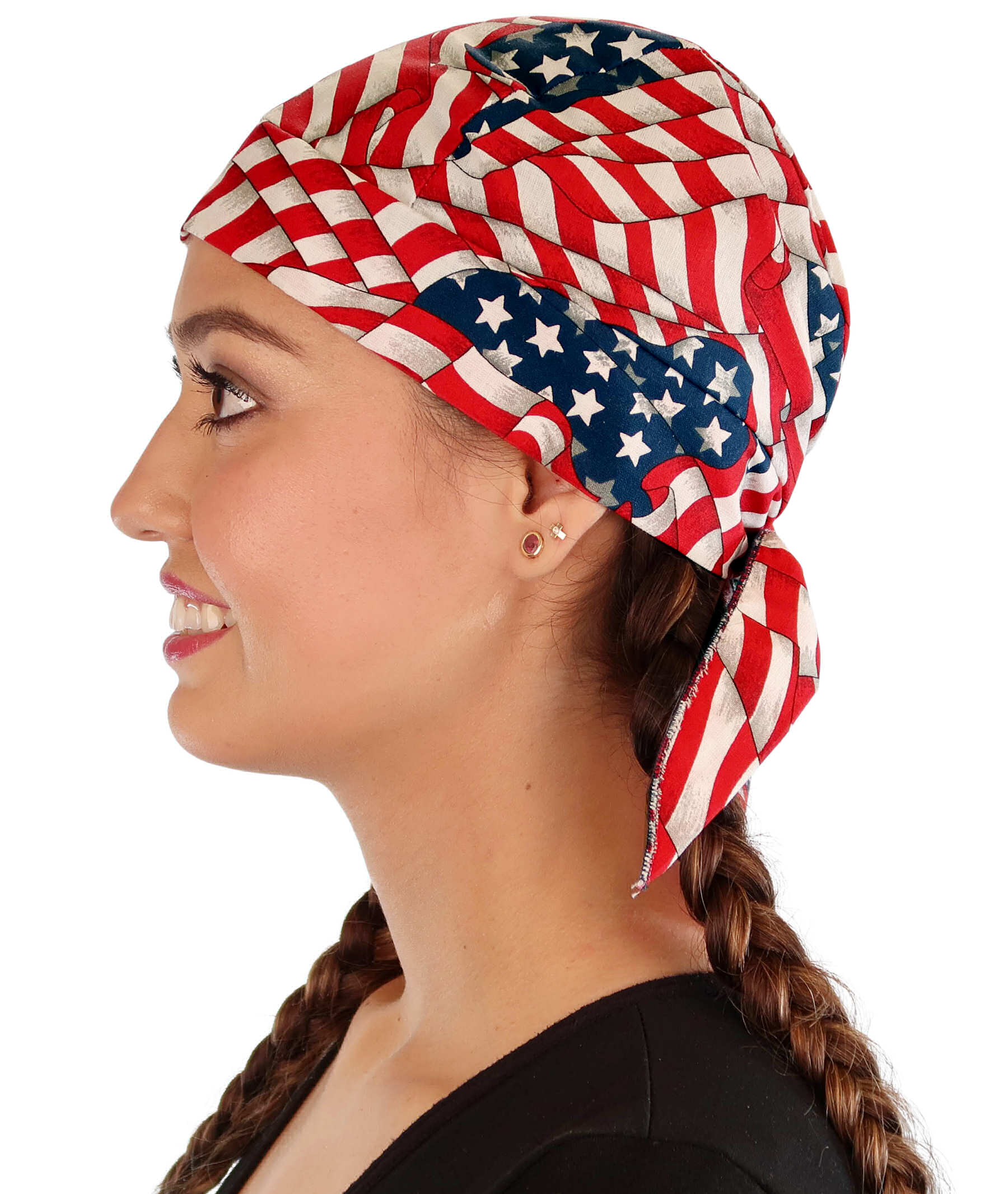 Extra Deep Grand Skull Cap – Sweatband-Free Made in USA - Stars &amp; Stripes Grand Skull Caps