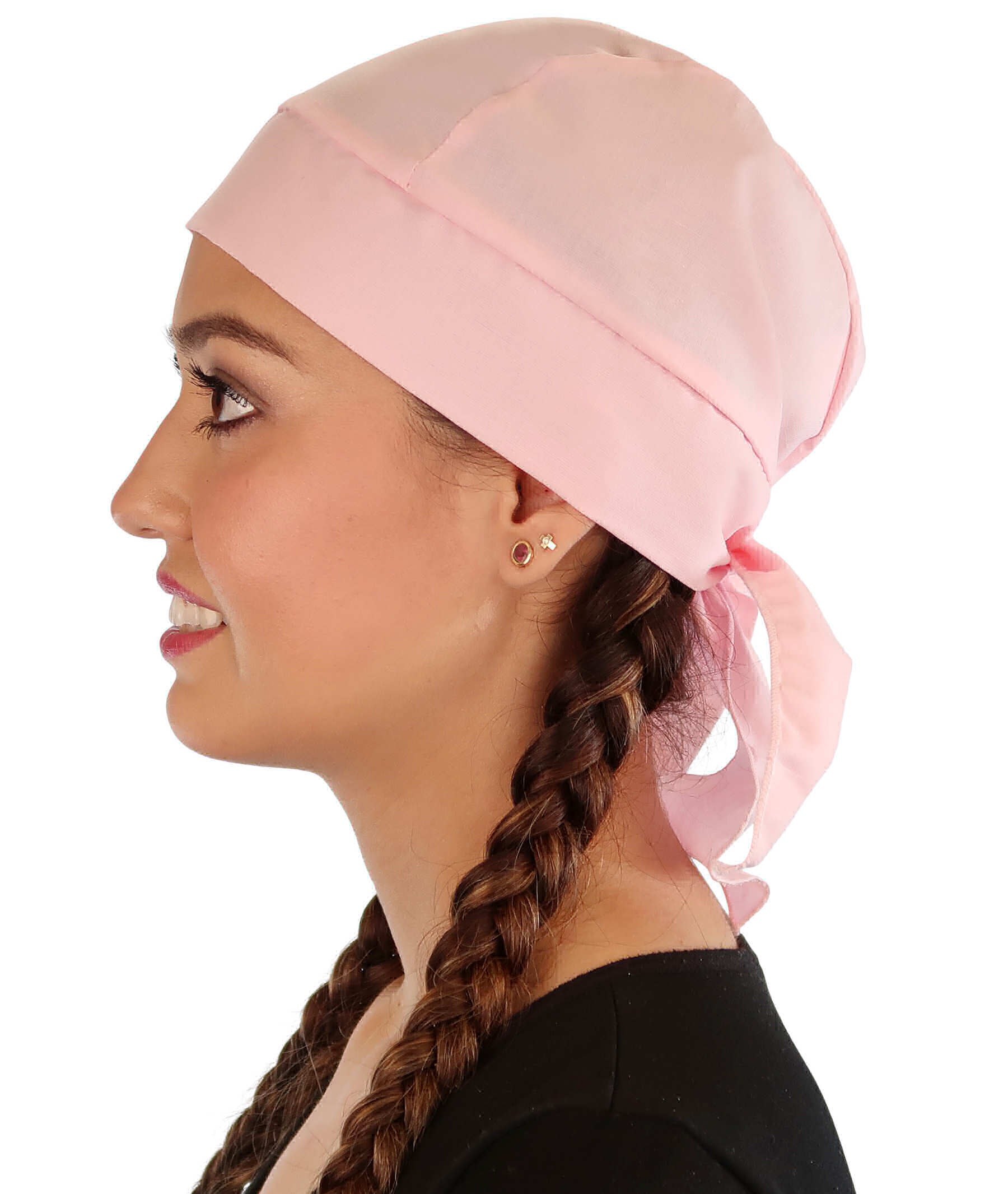 Extra Deep Grand Skull Cap – Sweatband-Free Made in USA - Solid Light Pink Grand Skull Caps