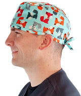 Surgical Scrub Cap - Friendly Foxes