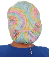 Riley Comfort Scrub Cap - Pastel Tie Dye