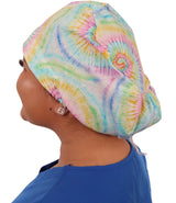 Riley Comfort Scrub Cap - Pastel Tie Dye