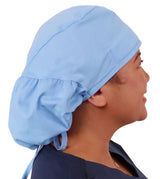 Big Hair Surgical Scrub Cap - Solid  Sky Blue - Big Hair Surgical Scrub Caps - Sparkling EARTH