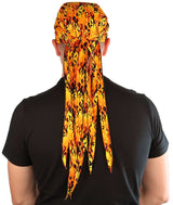 Nomad 10 Skull Cap - Raw Orange and Yellow Flames