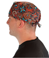 Surgical Scrub Cap - Indian Jewelry Coral