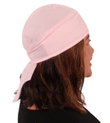 Deluxe No Tie Skull Cap - Solid Light Pink