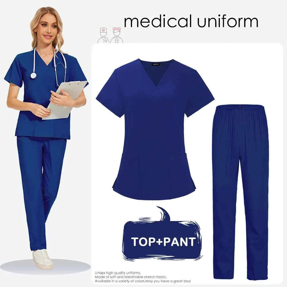 Women's Medical Scrub Uniform Set