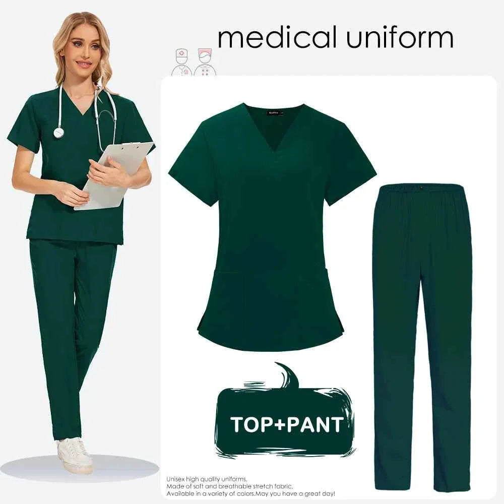 Women's Medical Scrub Uniform Set