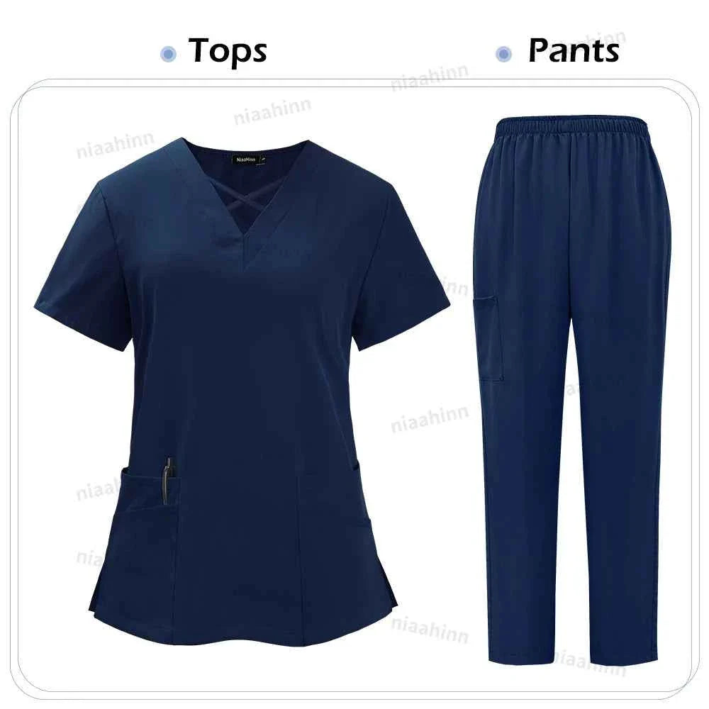Women's Spandex Scrub Uniform Set