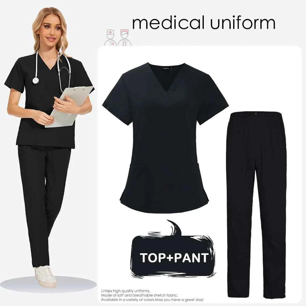 Women's Medical Scrub Uniform Set