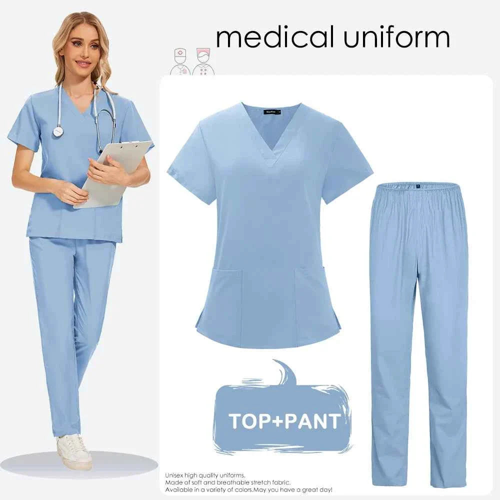 Women's Medical Scrub Uniform Set