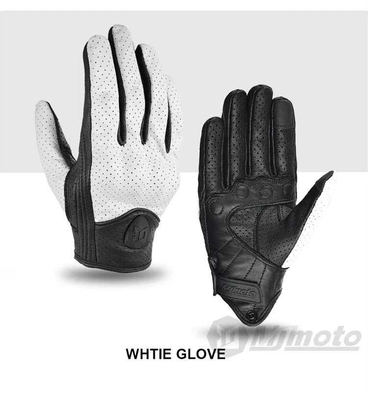 Leather Gloves Retro Biker