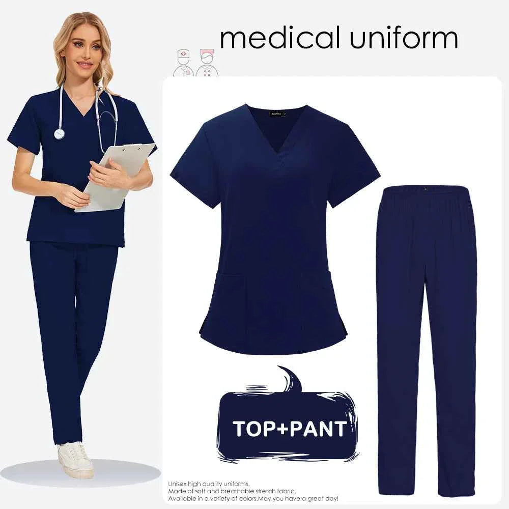Women's Medical Scrub Uniform Set