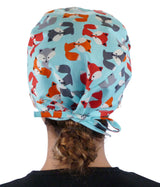 Surgical Scrub Cap - Friendly Foxes