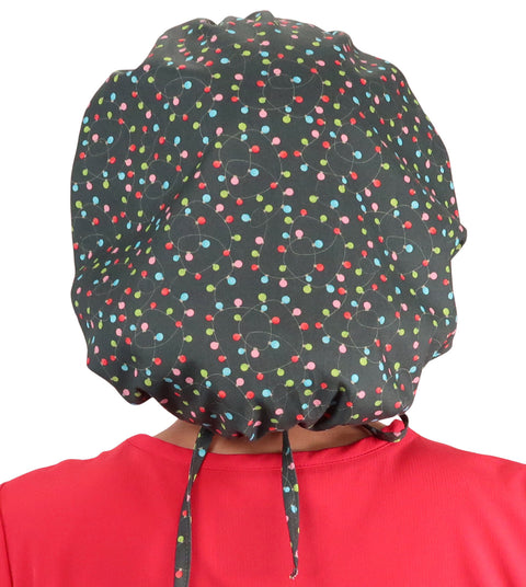 Banded Bouffant Surgical Scrub Cap - Tangled Lights - Banded Bouffant Surgical Scrub Caps - Sparkling EARTH