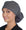 Front facing untied image of a woman in scrubs wearing a Grey Big Hair Ponytail Scrub Cap and grey ties to hold the scrub cap in place.