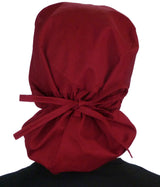 Big Hair Surgical Scrub Cap - Solid Red Wine