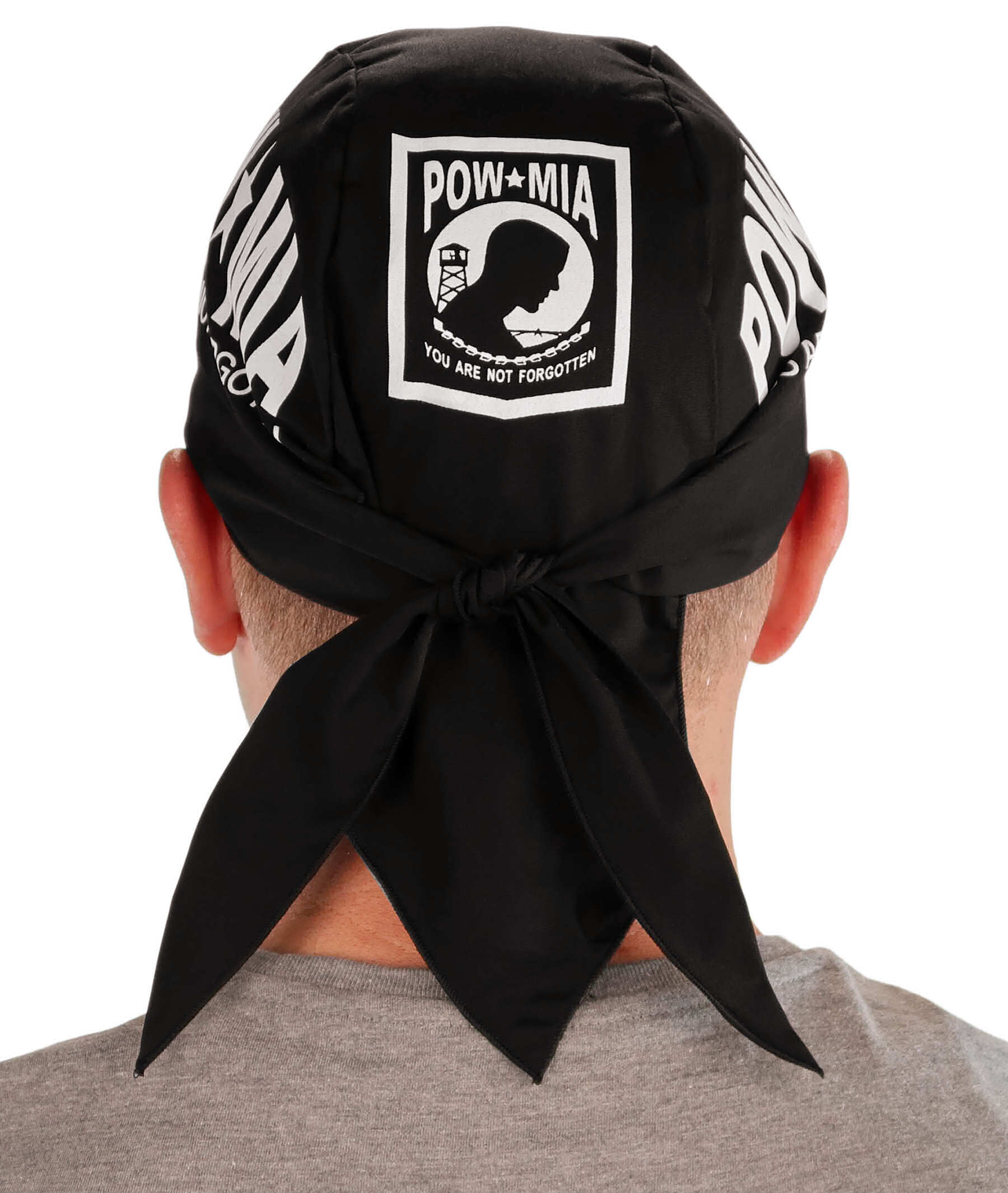 Breathable Cotton Skull Caps: Perfect for Any Activity - White POW MIA on Black Classic Skull Caps