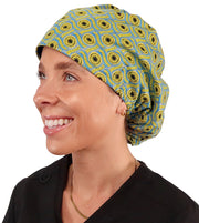 Riley Comfort Surgical Scrub Cap - Metallic African Delight