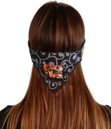 Chop Top Biker Style Headbands - Sugar Skulls with Rhinestones (Imported)