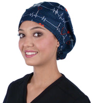 Riley Comfort Cap - Heartbeats on Navy