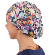 Riley Comfort Surgical Scrub Cap - Wonderful Watercolor Blooms