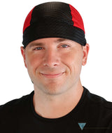 Air Flow Skull Caps – Ultimate Comfort, Ventilation, and Breathability-Red and Black - Stretch Mesh Skull Caps - Sparkling EARTH