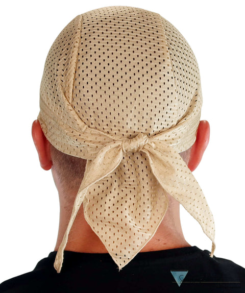 Air Flow Skull Caps – Ultimate Comfort, Ventilation, and Breathability - Tan on Tan - Stretch Mesh Skull Caps - Sparkling EARTH
