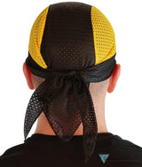 Air Flow Skull Caps – Ultimate Comfort Ventilation And Breathability - Yellow Black Stretch Mesh