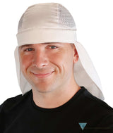 Airflow For Maximum Comfort: Desert Skull Cap - White (Mesh Sides) Caps