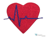 American-Made Cotton Surgical Scrub Cap with Unique Flair - Navy Cap with Medical Heart Patch Surgical Scrub Caps