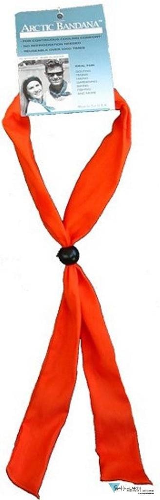 Arctic Bandana Neck Cooling Tie  - Solid Neon Safety Orange - Sparkling EARTH