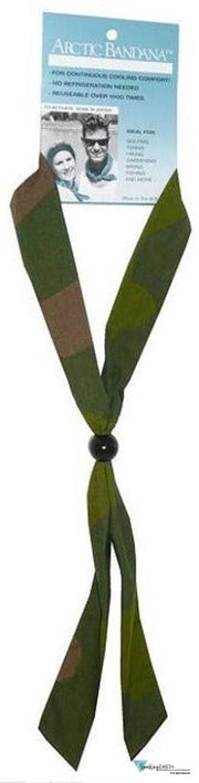 Arctic Bandana Neck Cooling Tie  - Woodland Camouflage #2 - Sparkling EARTH