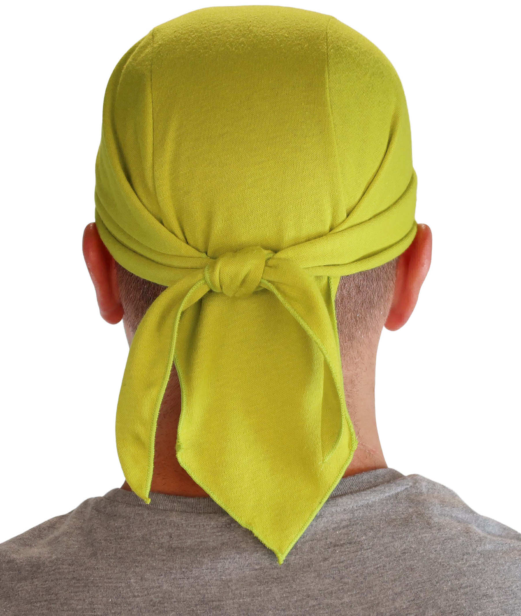 Grand Extra Deep Stretch Skull Cap - Stretchy Sweatband-Free Made in USA - Solid Lime Green Grand Stretch Skull Caps