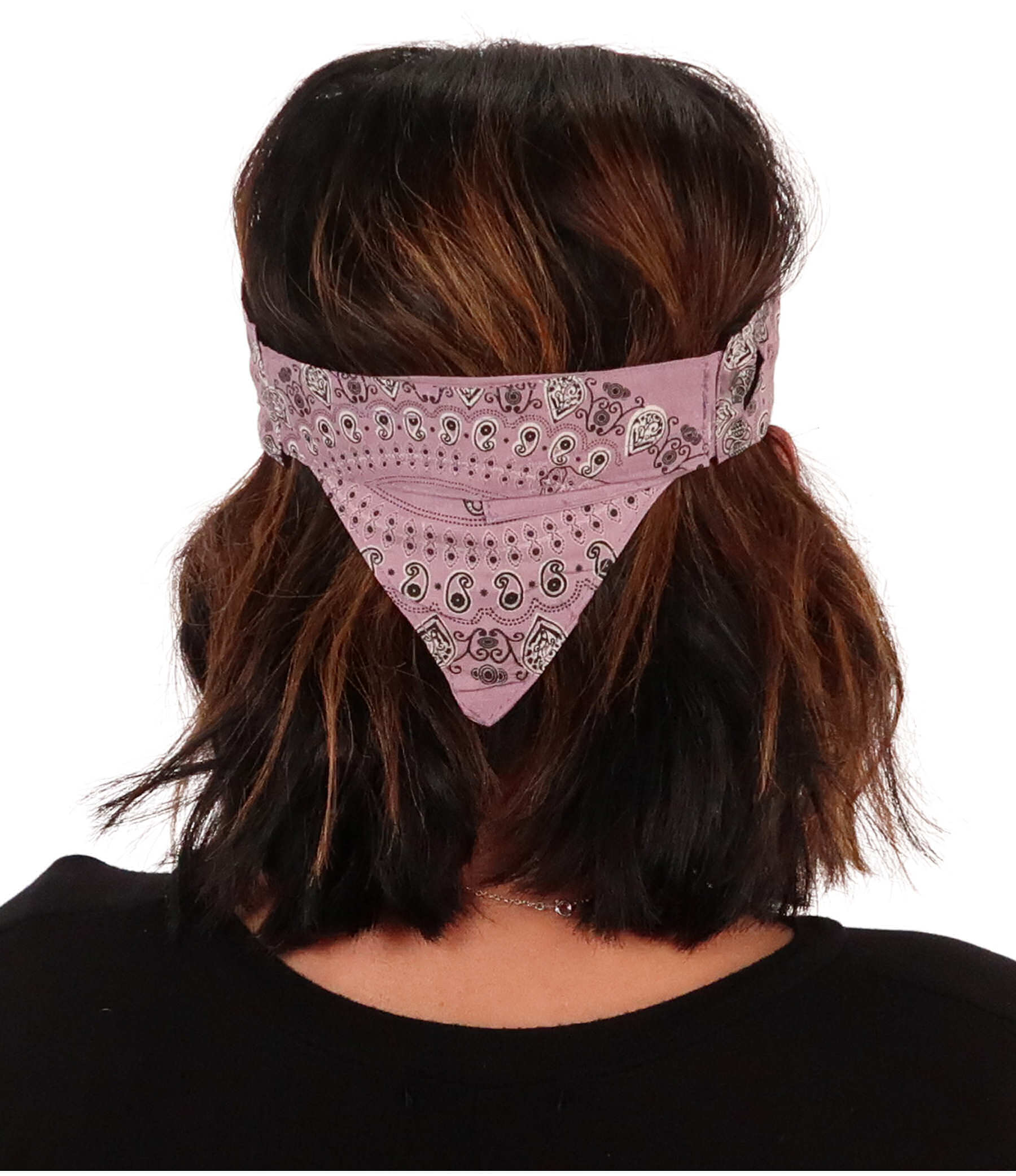 Chop Top Doo Wrap – Bold Biker Fashion Bandana with Lightweight Fit - Paisley Lavender with Rhinestones Imported Chop