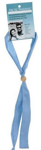 Reusable Cooling Neck Tie - Solid Sky Blue