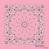 Bandana - Pink Paisley 22’’X22’’ Bandanas