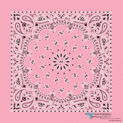 Bandana - Pink Paisley 22’’X22’’ Bandanas