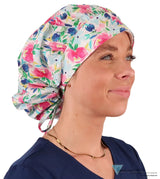 Banded Bouffant Ponytail Scrub Cap - Spring Has Sprung! Surgical Caps