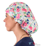 Banded Bouffant Ponytail Scrub Cap - Spring Has Sprung! Surgical Caps