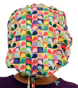 Banded Bouffant Surgical Scrub Cap - Carousel of Color - Banded Bouffant Surgical Scrub Caps - Sparkling EARTH