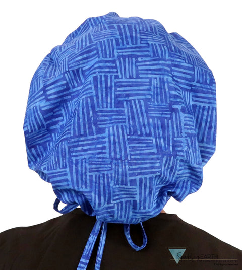 Banded Bouffant Surgical Scrub Cap - Dream Me Blues - Banded Bouffant Surgical Scrub Caps - Sparkling EARTH