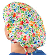 Banded Bouffant Ponytail Scrub Caps Fabulous Floral Banded Bouffant Surgical Scrub Caps