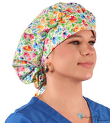 Banded Bouffant Ponytail Scrub Caps Fabulous Floral Banded Bouffant Surgical Scrub Caps