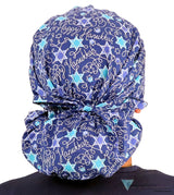 Banded Bouffant Surgical Scrub Cap - Happy Hanukkah - Banded Bouffant Surgical Scrub Caps - Sparkling EARTH