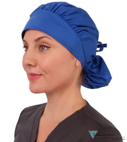 Banded Bouffant Surgical Scrub Cap - Solid Royal Blue - Banded Bouffant Surgical Scrub Caps - Sparkling EARTH