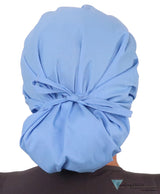 Banded Bouffant Surgical Scrub Cap - Solid Sky Blue - Banded Bouffant Surgical Scrub Caps - Sparkling EARTH