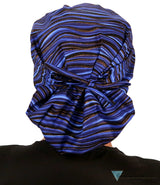Banded Bouffant Surgical Scrub Cap - Waves of Blue - Banded Bouffant Surgical Scrub Caps - Sparkling EARTH