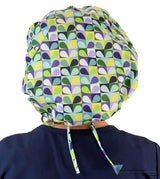 Banded Bouffant Surgical Scrub Cap - Blue Carousel Of Colors Caps