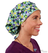 Banded Bouffant Surgical Scrub Cap - Blue Carousel Of Colors Caps